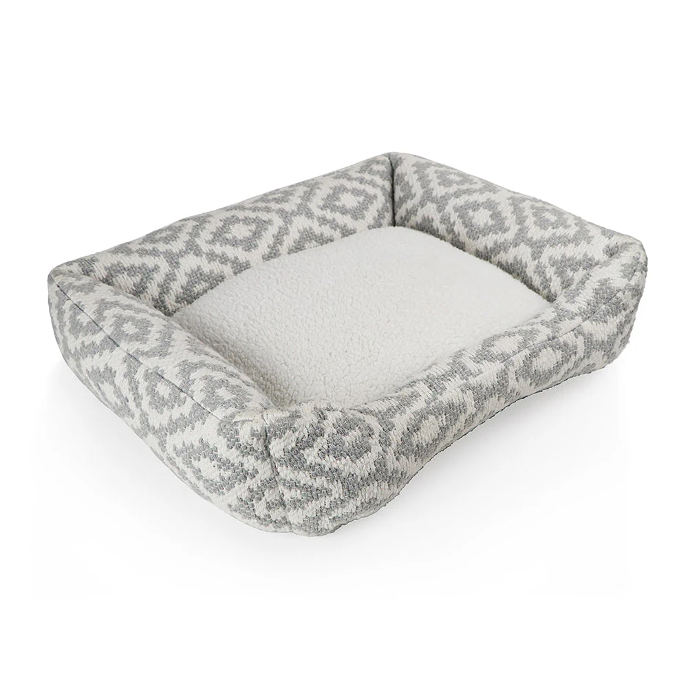 PAWPOURRI Aztec Lounger Bed for Medium to Large Sized Dogs | 100% Polyester Cover Material with Recycled PolyFibre Filling | Washable Cover - - Image 4